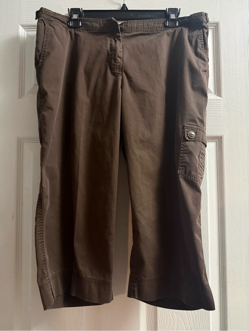 Company Collection Brown Utility Capri Pants Size 16P MISSING BUTTON